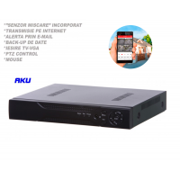RESIGILAT - Digital Video Recorder AKU 4 canale HD FULL HD 2 MP 1080N, audio video H264 iesire internet cu vizualizare pe telefon mobil tableta si desktop